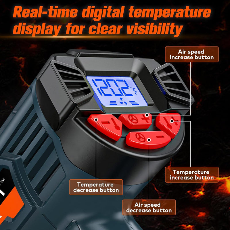 Lade Bild in den Galerie-Viewer, Smart Digital Display Auto Folie Heißluftpistole, 2000W