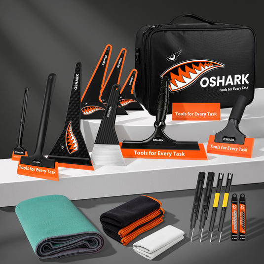 Oshark Complete Vinyl Wrap & Tint Tool Kit — Heat Gun + PPF Squeegees