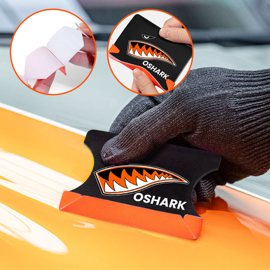 Using felt edge scraper for vinyl wrap