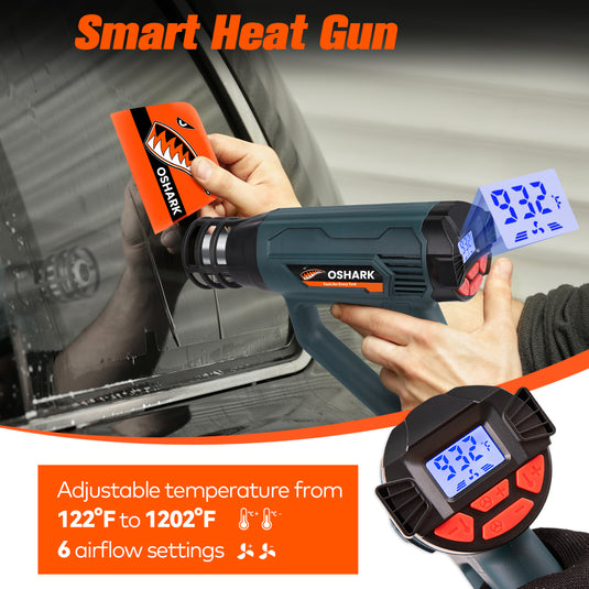 Smart heat gun tool for vinyl wrap application process