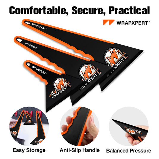 Triangle Tint Squeegees, 3 PCS/Set